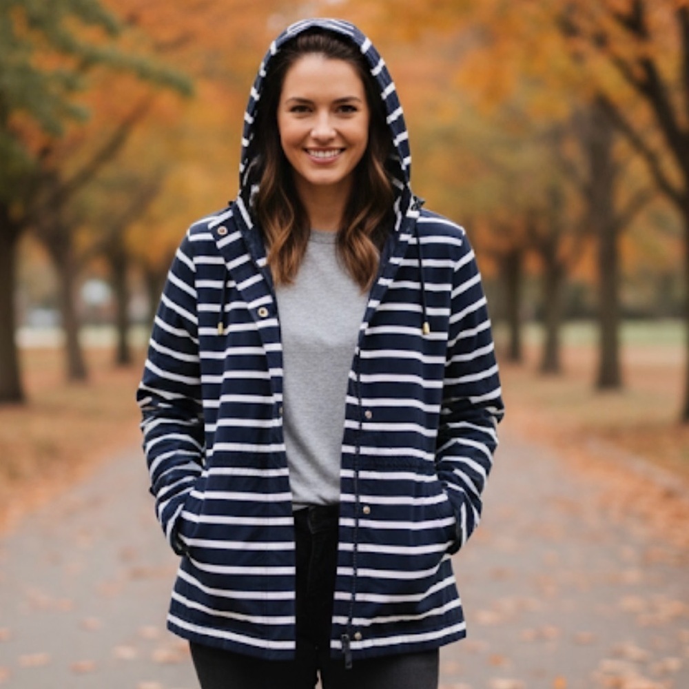 Crown & Ivy Navy and White Jacket